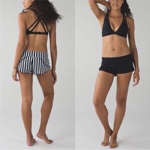 Lululemon Shanti Surf Short reversible black white striped women’s 12